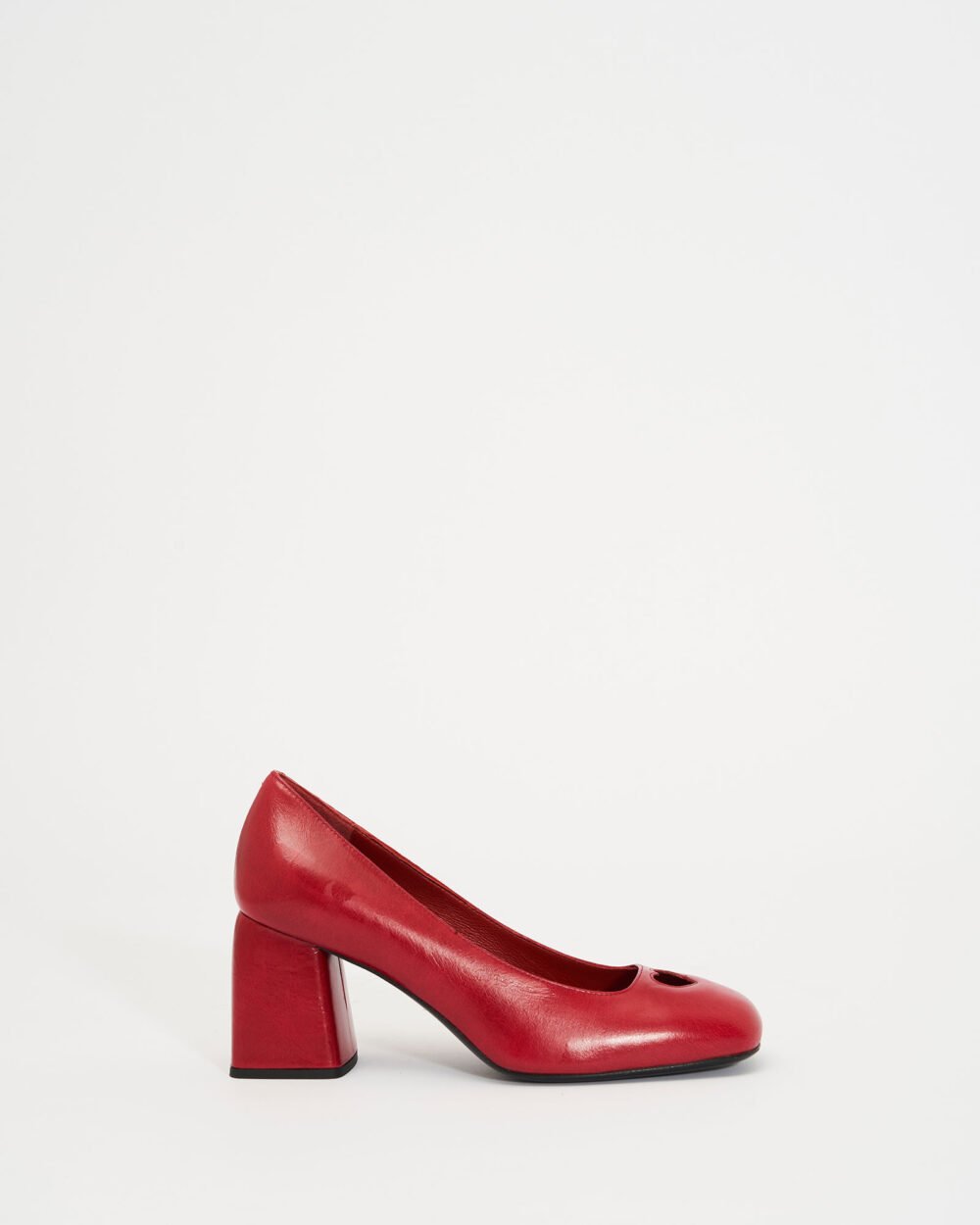 Brisilde Heart Red Leather Pumps