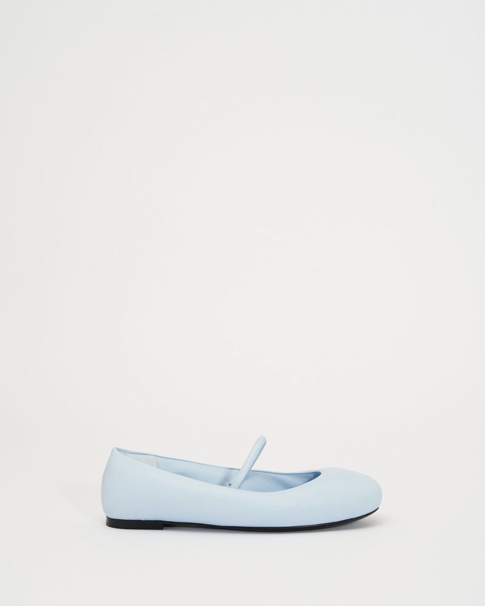 Bone Sky Puffy Leather Ballerina