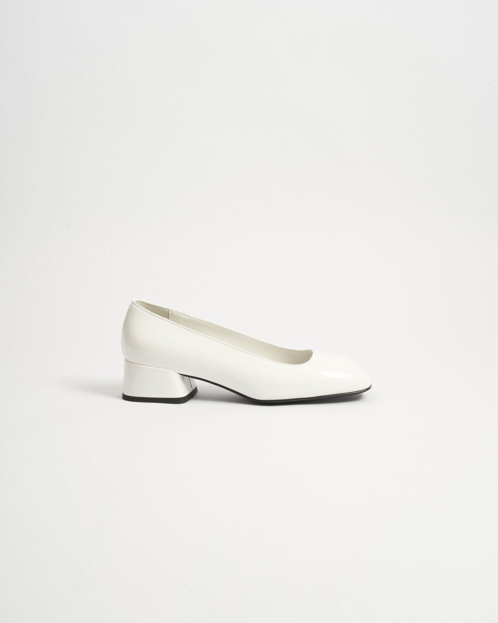 Bice White Leather Pumps